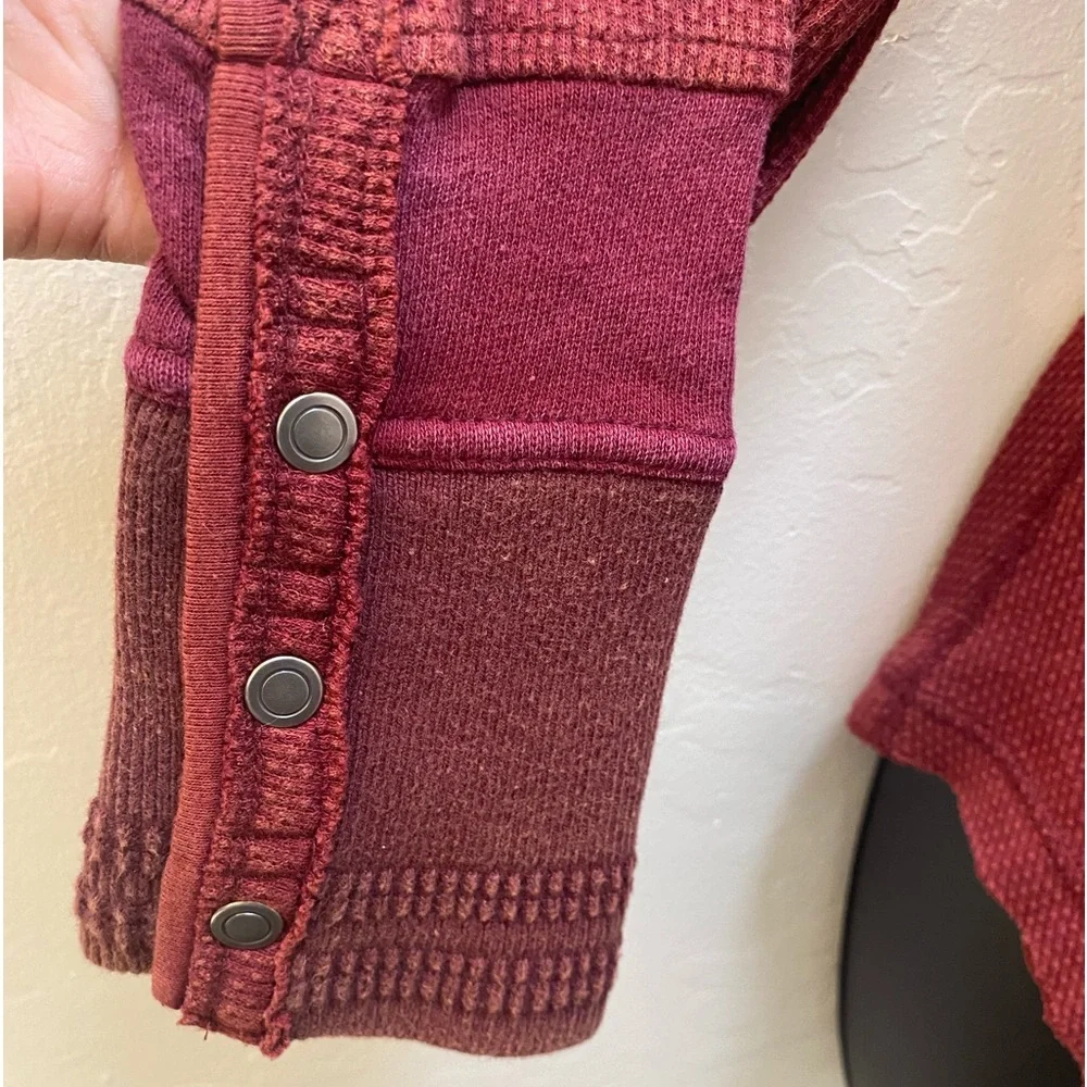 Free People Long Sleeve Sunnie Valley Cuff Thermal Maroon Size S - Picture 8 of 12